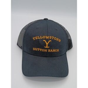 Paramount Yellowstone Unisex Dutton Ranch Black OSFM Trucker Snapback Hat